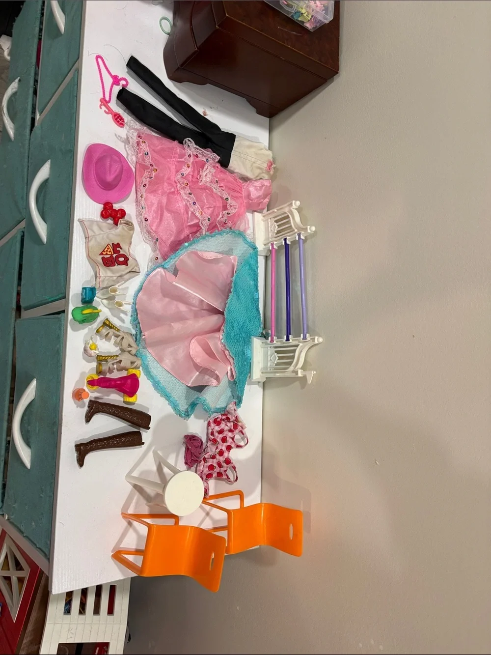 Kids Pink Dress-Up Skirt with Blue Trim - Kids Accessories